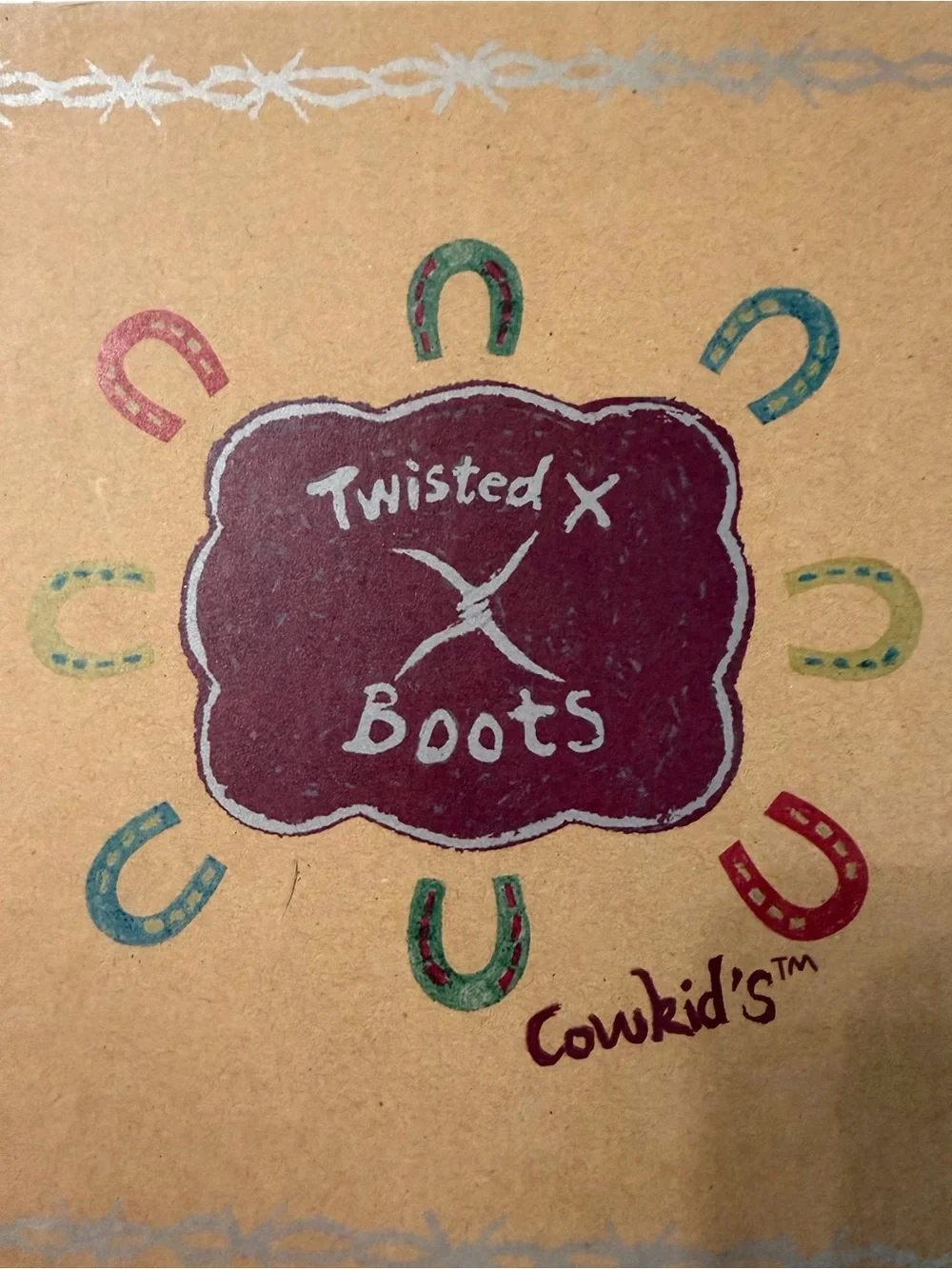 Twisted X Bomber Brown with Neon Orange Accent Kid's Driving Mocs